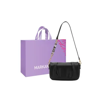 MARKANGARO Synthetic Leather Cloud Bag Regular Women's White/Black