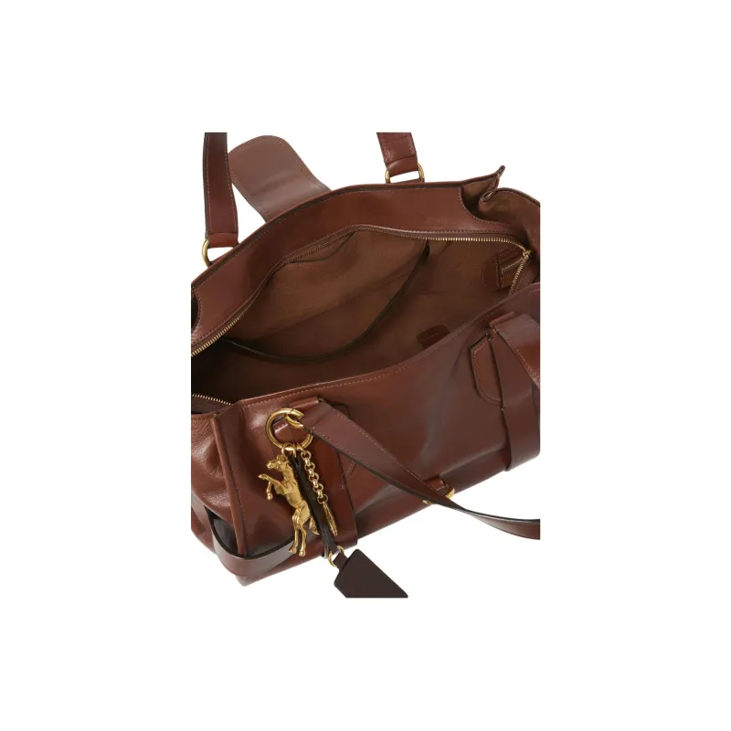 Chloe Smooth Natural Calfskin Handbag Women's Deep Ebony-4