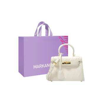 MARKANGARO PU Kelly Bag Crossbody Bag Handbag Regular Women's White/Pink