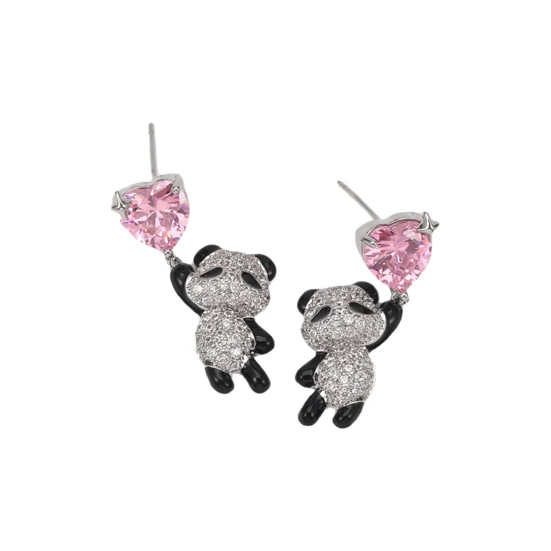 Vegetarian 925 Sterling Silver Stud Earrings Women's-0