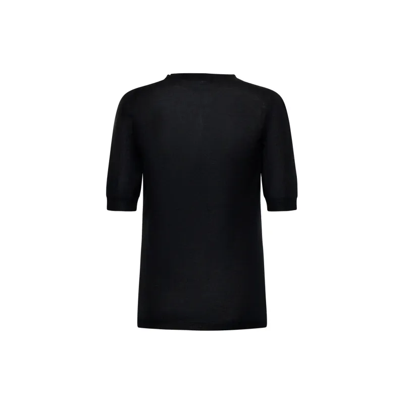 Fabiana Filippi Short Sleeved Ribbed Top-1