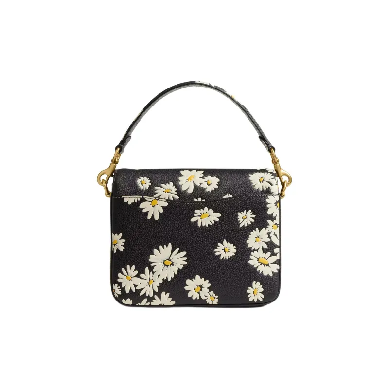 COACH Cassie Polished Pebble Leather Shoulder Bag, Crossbody Bag, Handbag Trumpets Women's Black & Multicolor-2