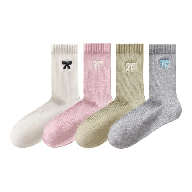 Temooues Mid Calf Socks Women's Combo Set-14