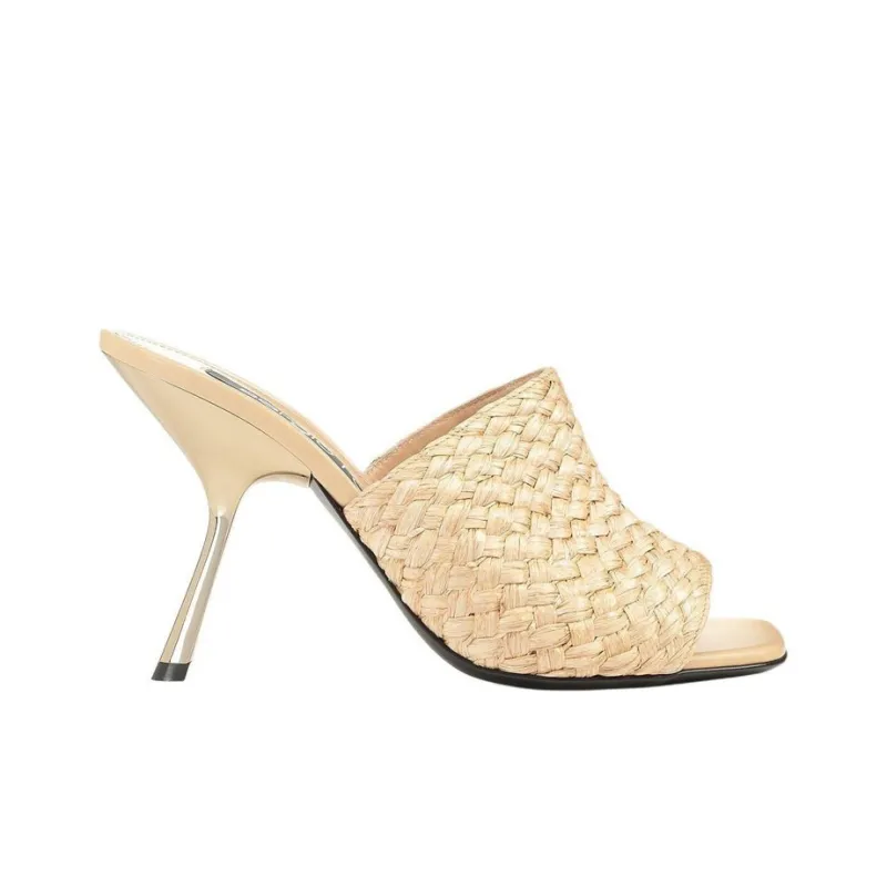 SERGIO ROSSI Sr Seville Raffia Mules-1