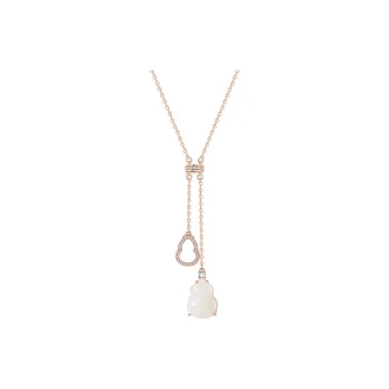 WEITIANXUAN Hetian Jade Necklaces White Jade/Pale Greenish White Jade Women's