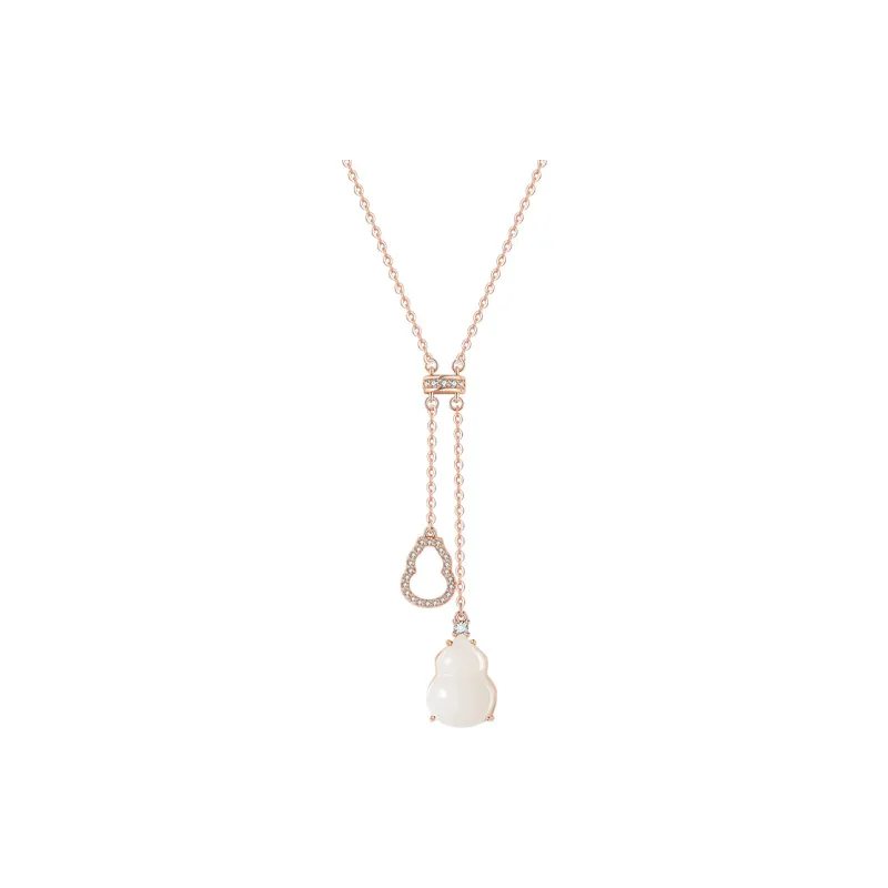 WEITIANXUAN Hetian Jade Necklaces White Jade/Pale Greenish White Jade Women's-0