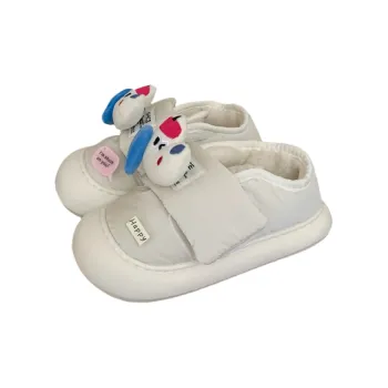 Thin Strips Cotton Slippers Women's Ecru