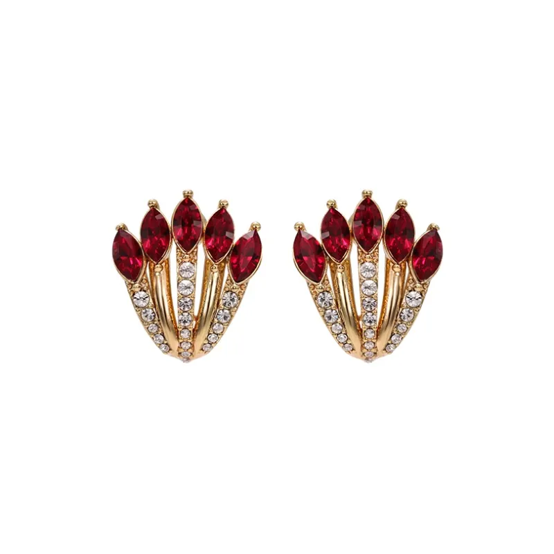 Eternelle Austrian Crystal Stud Earrings Women's-5