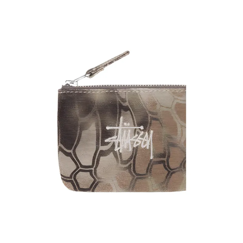 Stussy Pouch Cotton Wallet Coin Purse Regular Unisex Brown-3