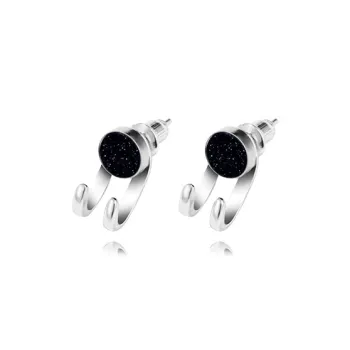 Muyan Alloy Starry Night Round Stud Earrings Men's