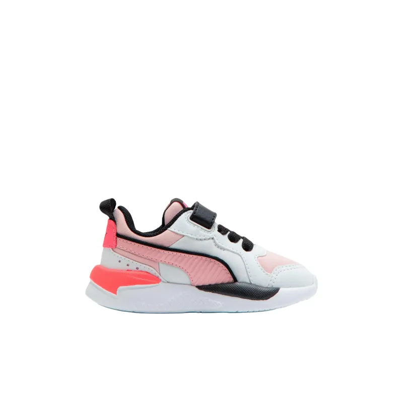 PUMA X-RAY Anti-Slip Wear-Resistant Low-Top Kids' Skateboarding Shoes Pink White Children Aged 3-7 Years Old-1