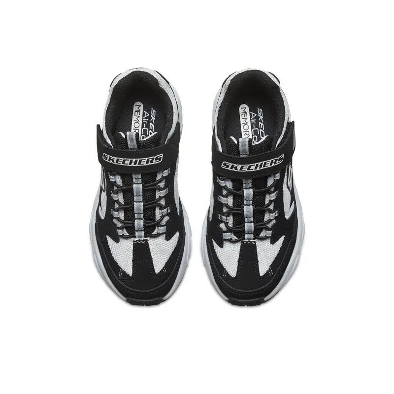 Skechers Anti Slip Wear Resistant Low Top Kids Lifestyle Shoes Black/White Teenagers-3