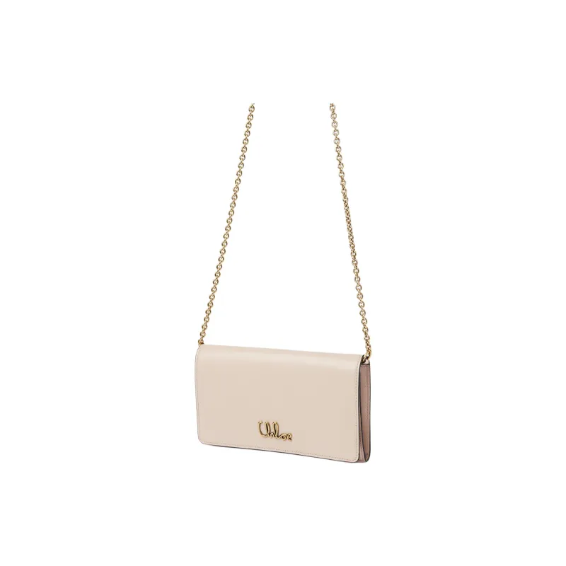 Chloe Cow Leather Shoulder Bag, Crossbody Bag, Wallet Regular Women's Cement Powder-1