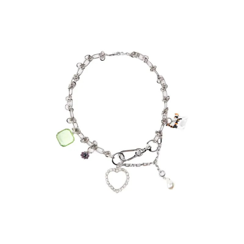 ZARA Steel Necklaces Women's Silver-1