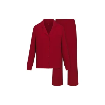 SKIMS FW24 Fake Day Collection SOFT LOUNGE SLEEP SET Pajama Set Women's BRICK Red