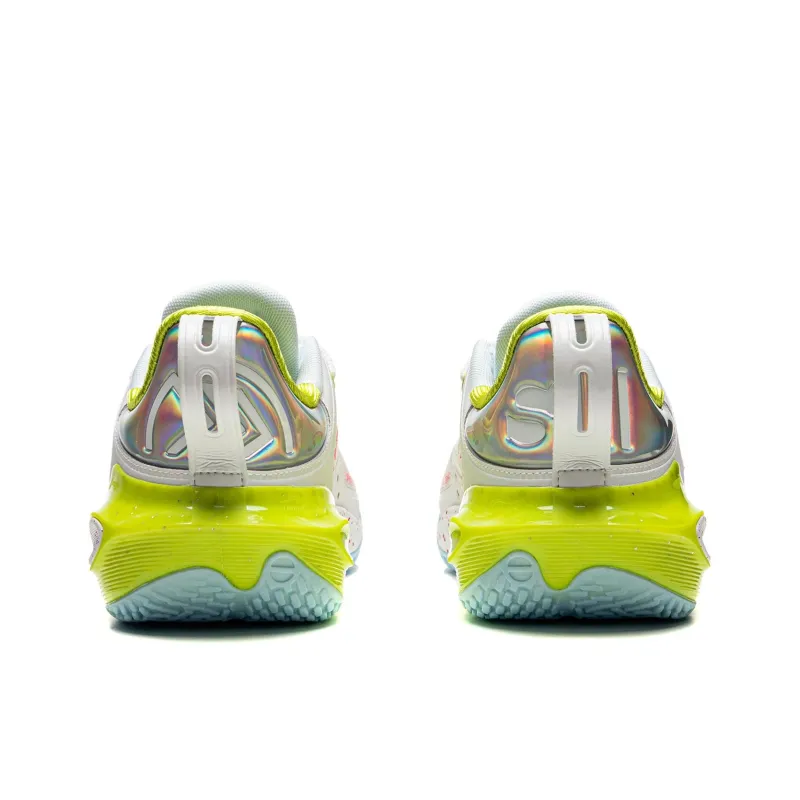 LiNing Flash Strike 11 Supportive And Elastic Low Top Basketball Shoes Men's White Green Red-5