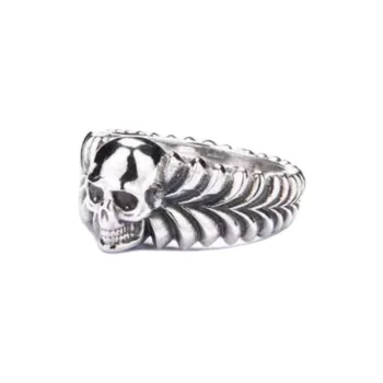 EMANUELE BICOCCHI Polish Finish Skull Ring