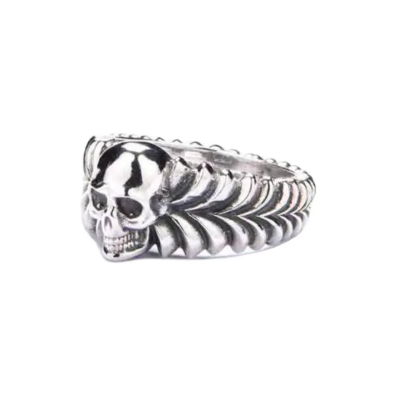 EMANUELE BICOCCHI Polish Finish Skull Ring-0