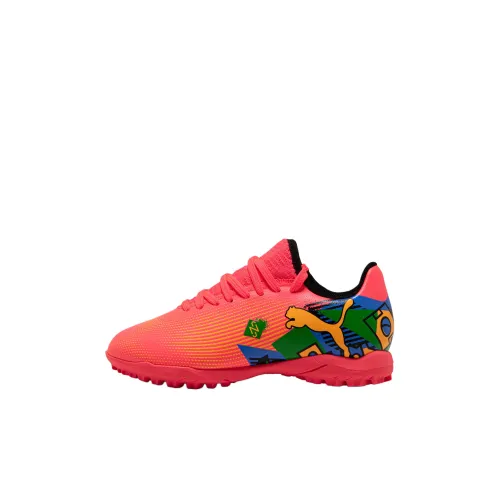 PUMA FUTURE 7 PLAY Anti-Slip Wear-Resistant Low-Top Kids' Soccer Shoes Red Children Aged 3-7 Years Old