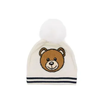 MOSCHINO Logo Intarsia Knitted Beanie