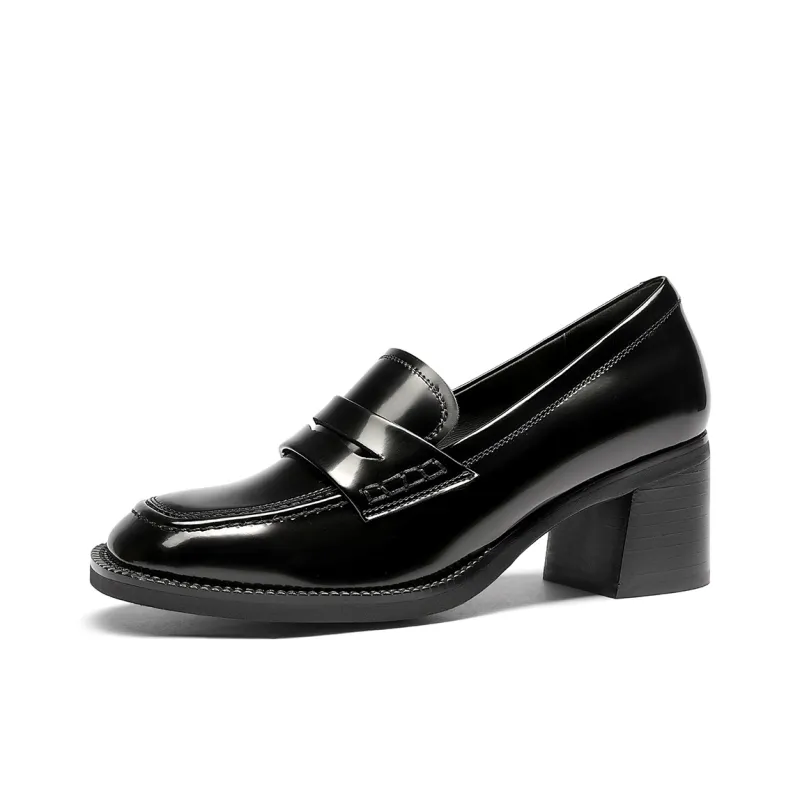 GOLDLION Square Toe Fashion Loafers Women's-1