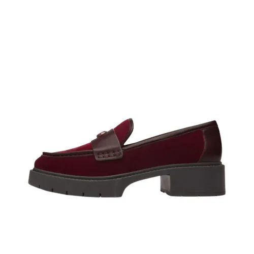 COACH Leah Loafers 4cm Women's Red