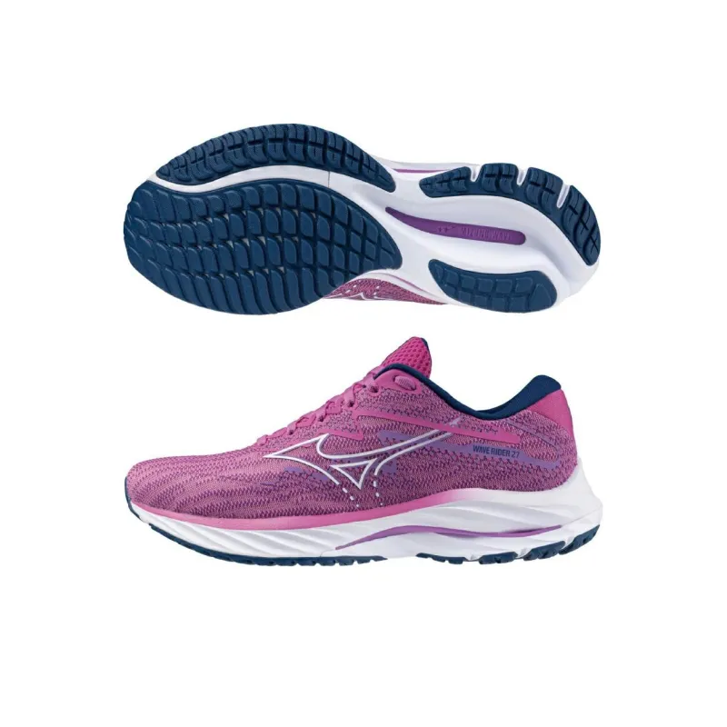 Wave Rider 27 Women's Mizuno 'Rosebud Navy Peony' Women's-3