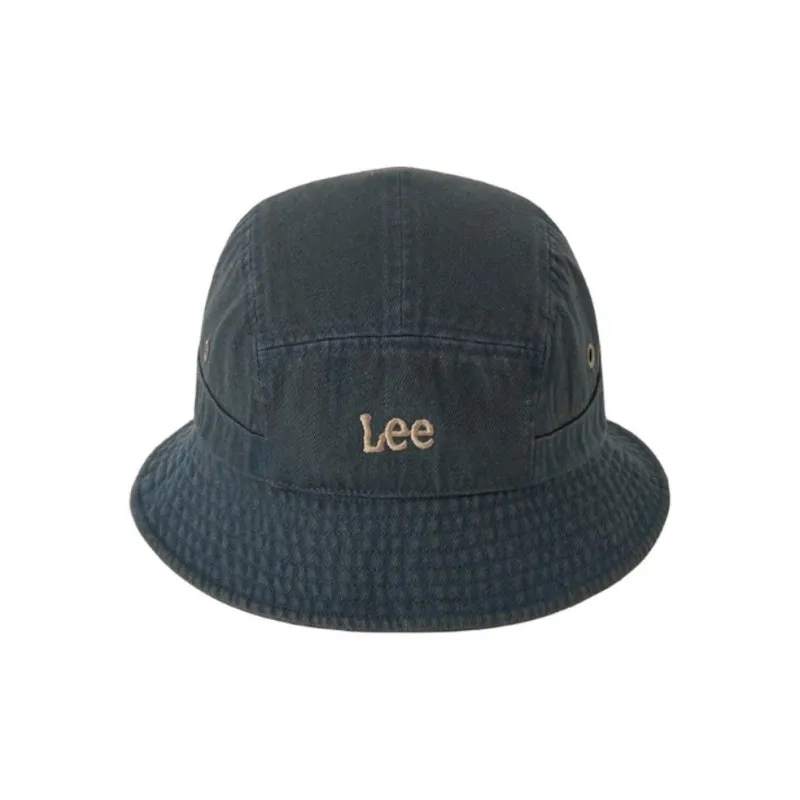 Lee Cotton, Polyester, Rayon Bucket Hats Unisex Indigo-1
