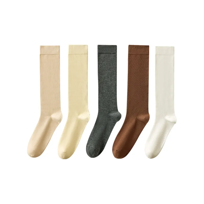 MIIOW Knee High Socks Women's 5 Pack-7