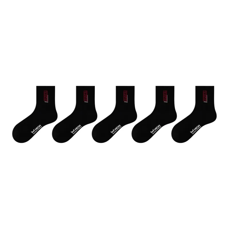 MIIOW Mid Calf Socks Men's 5 Pack-5