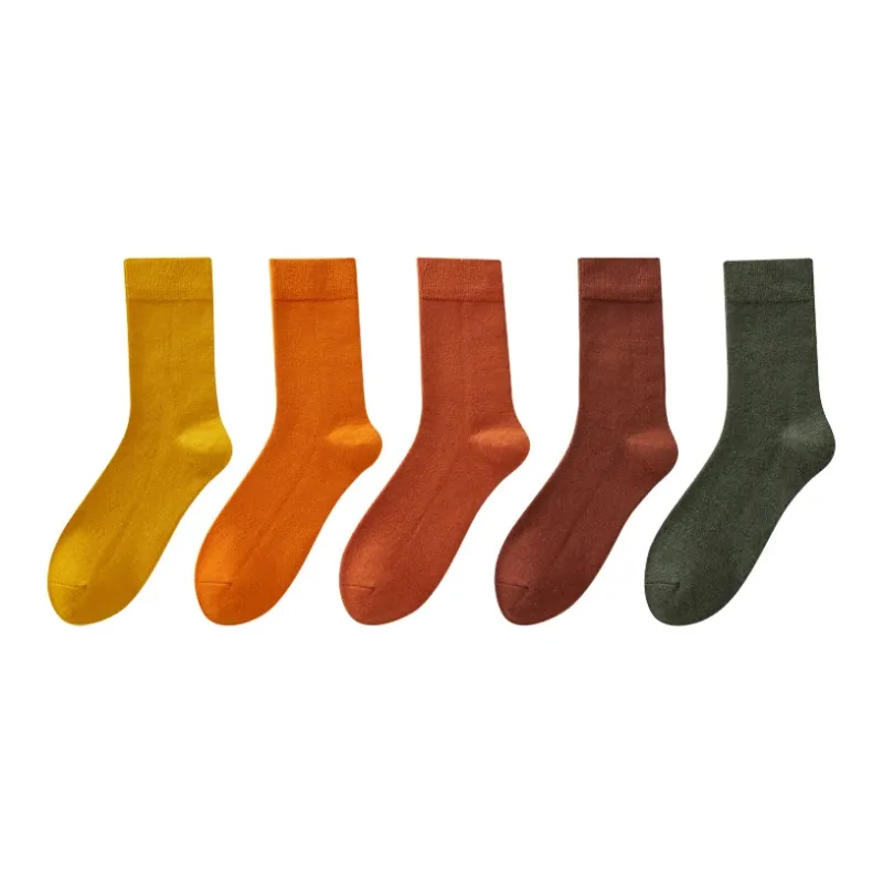 MIIOW Mid Calf Socks Women's 5 Pack-8