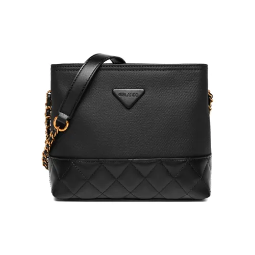 GELANNI PU Daypack Shoulder Bag Regular Women's Black/White