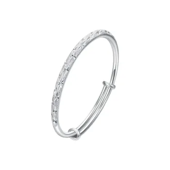 Yuanyanghuangjin 999 Fine Silver Bangles Women's