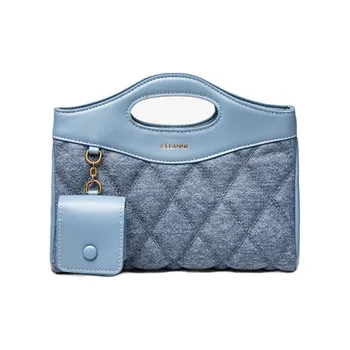 GELANNI PU Tote Bag Shoulder Bag Women's Blue