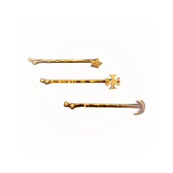 TORY BURCH Hair Clips Women's Gold