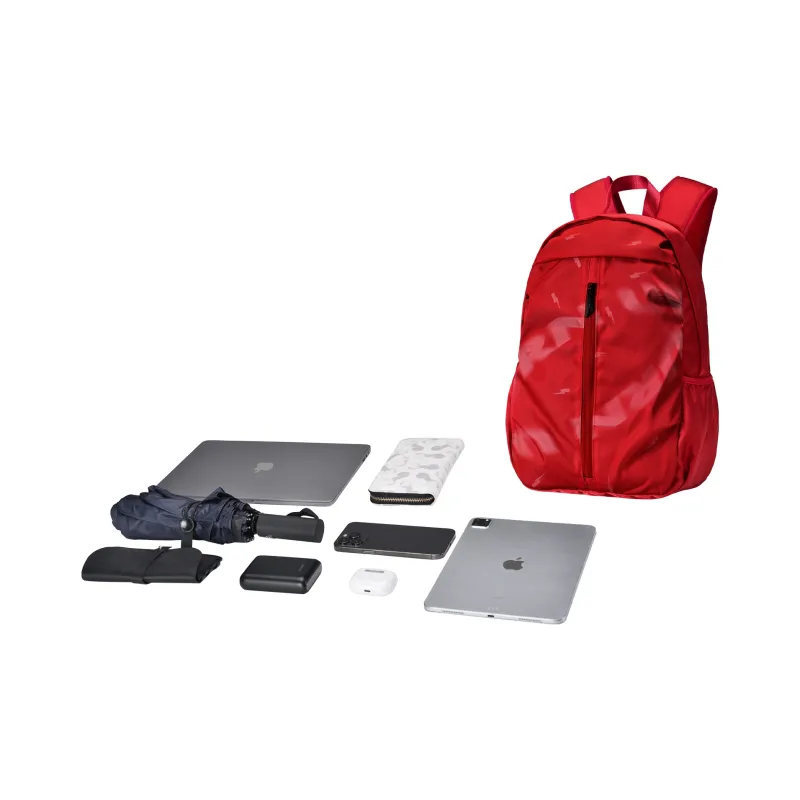 TURN UP Polyester Students Backpack Regular Unisex Red-4