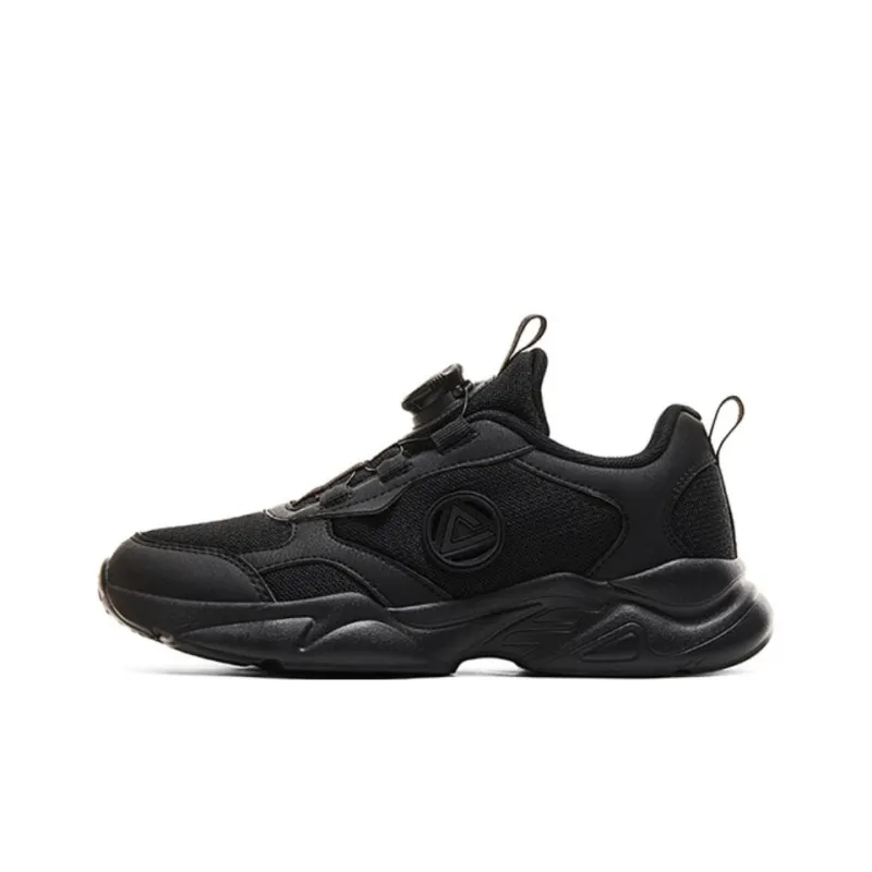 PEAK Anti Slip Wear Resistant Low Top Kids Lifestyle Shoes Black Teenagers-0