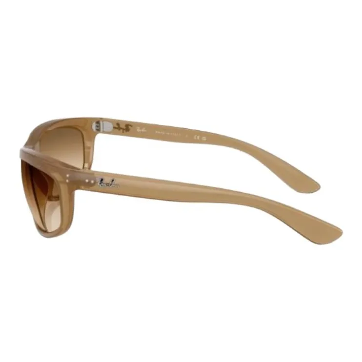 RayBan Nylon Rectangular Sunglasses Men's Blue/Light Brown-6