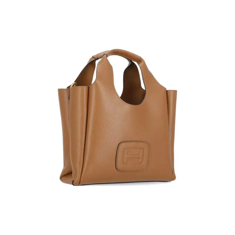 HOGAN Cow Leather Shoulder Bag Crossbody Bag Handbag Women's Brown-1
