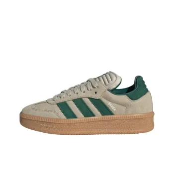 Adidas Originals SAMBA XLG Anti Slip Wear Resistant Low Top Kids' Skateboarding Shoes Gray Green Teenagers