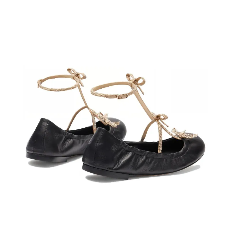 RENE CAOVILLA Caterina Casual Single Shoes 1cm Women's Black-3