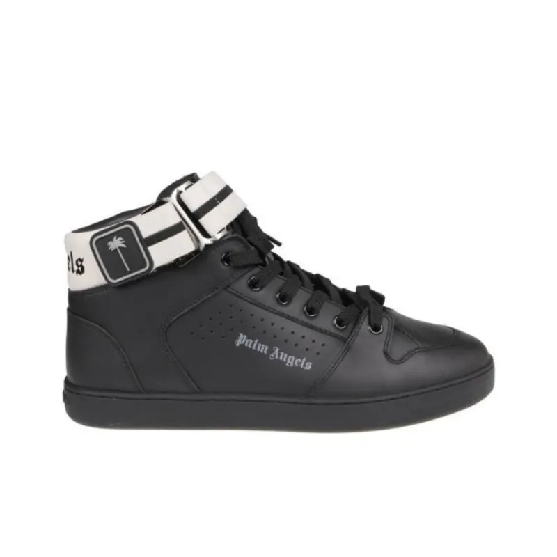 PALM ANGELS High Top Stylish Skateboarding Shoes Men's Black-1