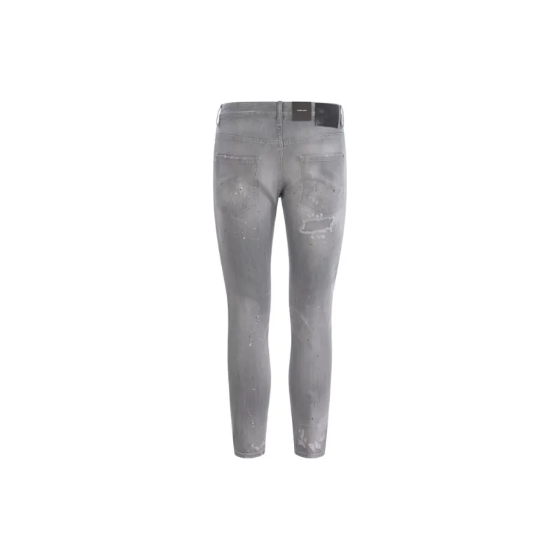DSQUARED 2 Paint Splatter Detailed Embellished Slim Fit Jeans-1