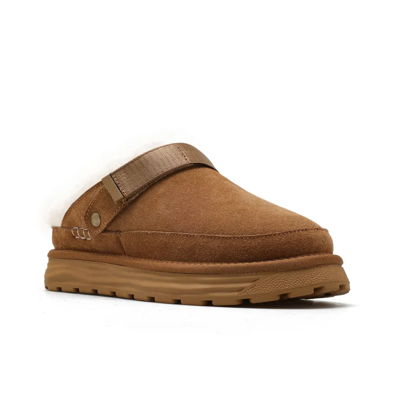 CUCS Rubber Sole Stitching Abrasion Resistant Slip Resistant Wrap toe Slippers Men's-2