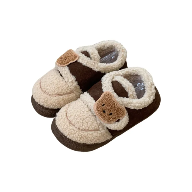 Thin Strips Cotton Slippers Light Brown, Home Slippers-6