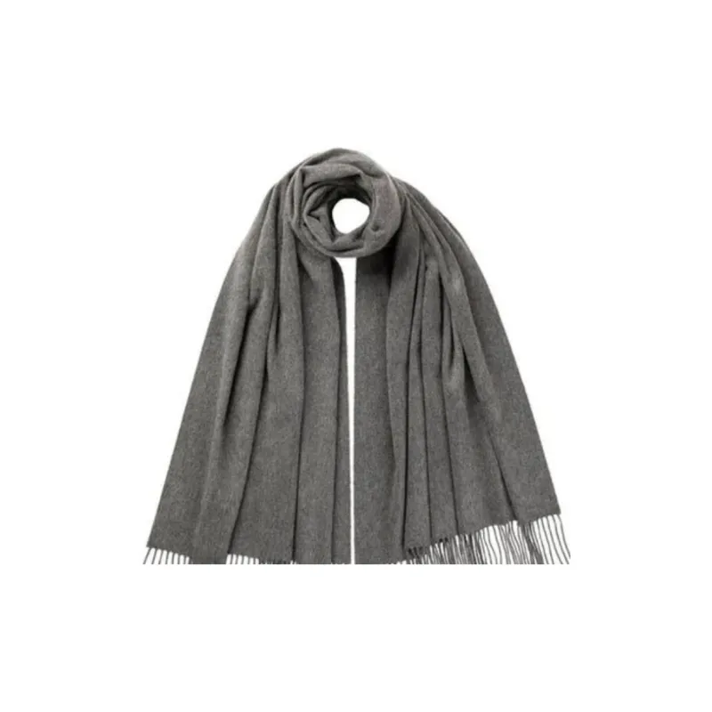 JOHNSTONS OF ELGIN Cashmere Shawls Unisex Gray-2
