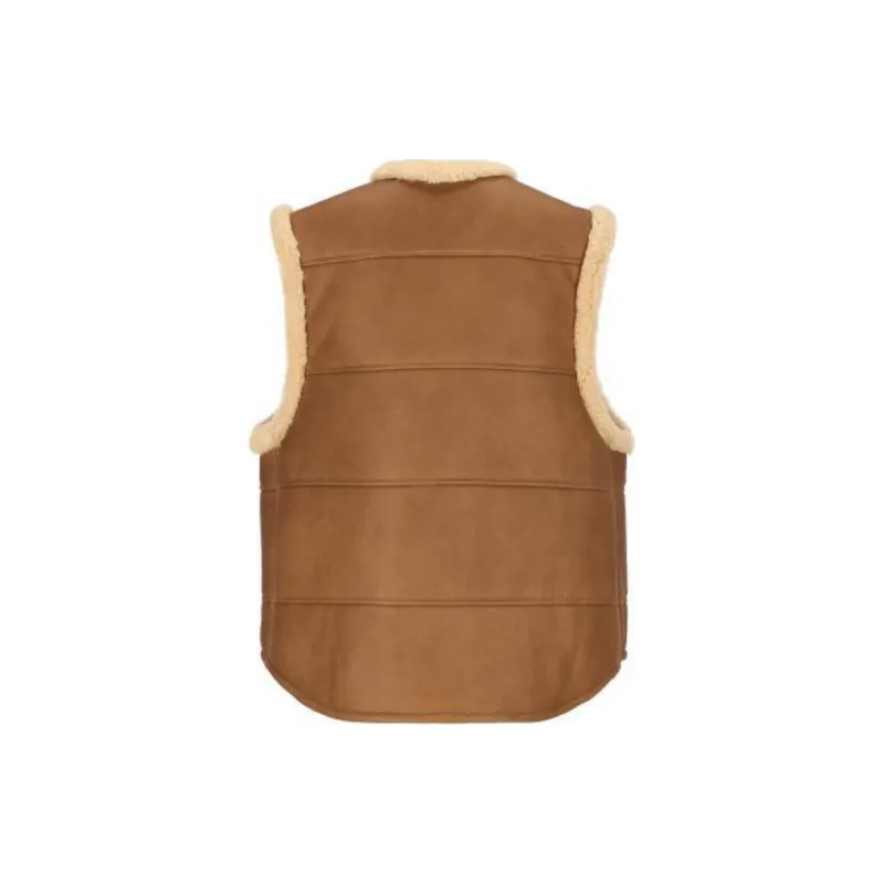 CELINE Oversized Sleeveless Jacket In Curly Lambskin-1