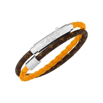 LOUIS VUITTON Monogram Double Spin Bracelet