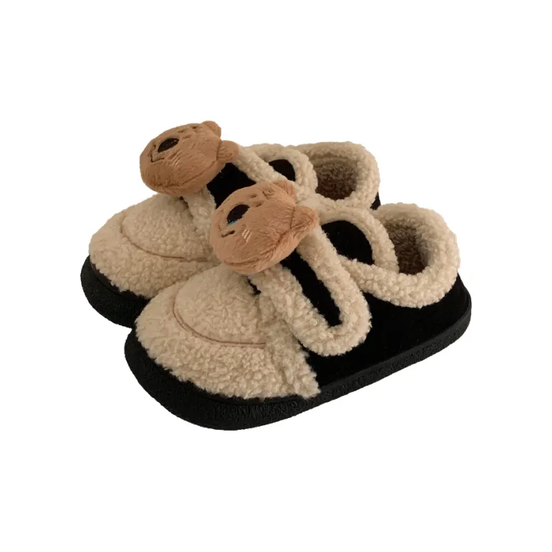 Thin Strips Cotton Slippers Women's-11