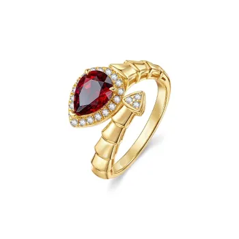 IL&CO. S925 Silver Garnet Rings Women's